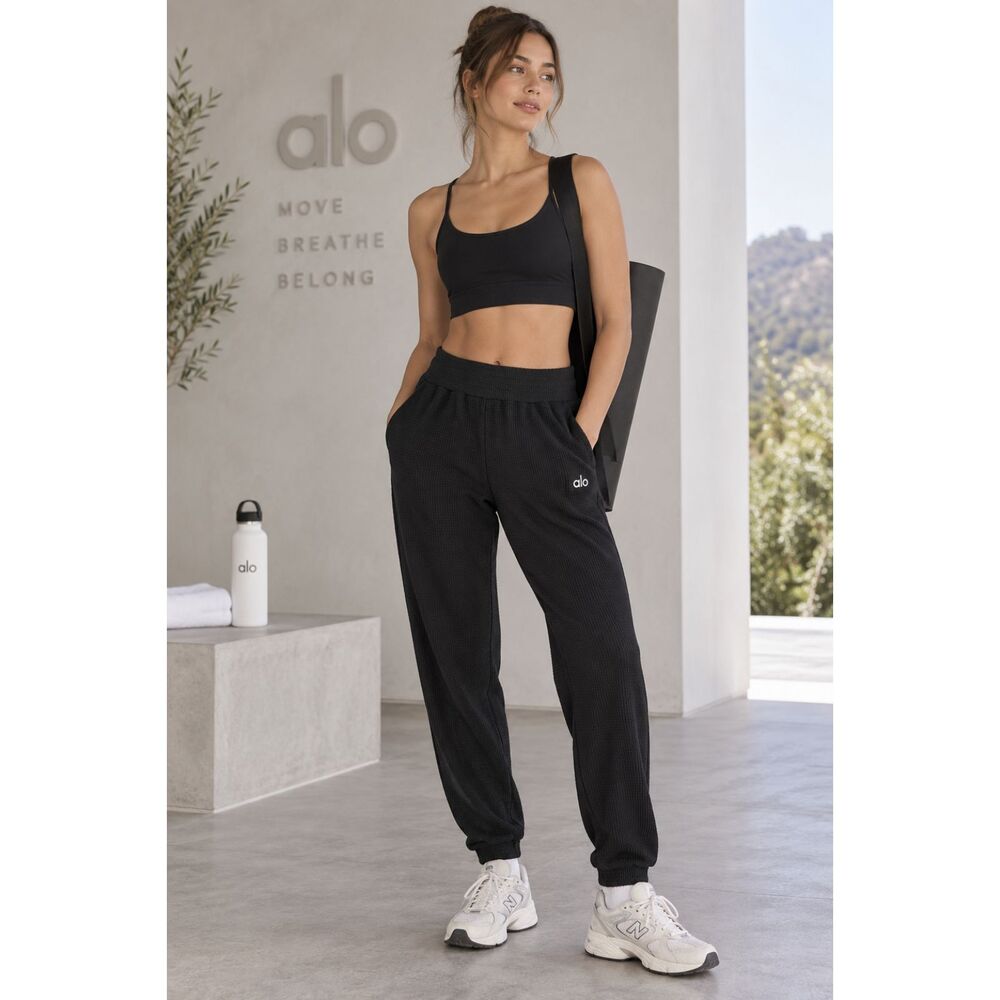 alo Yoga Black Sweatpants Joggers Pants Women's Size XXS